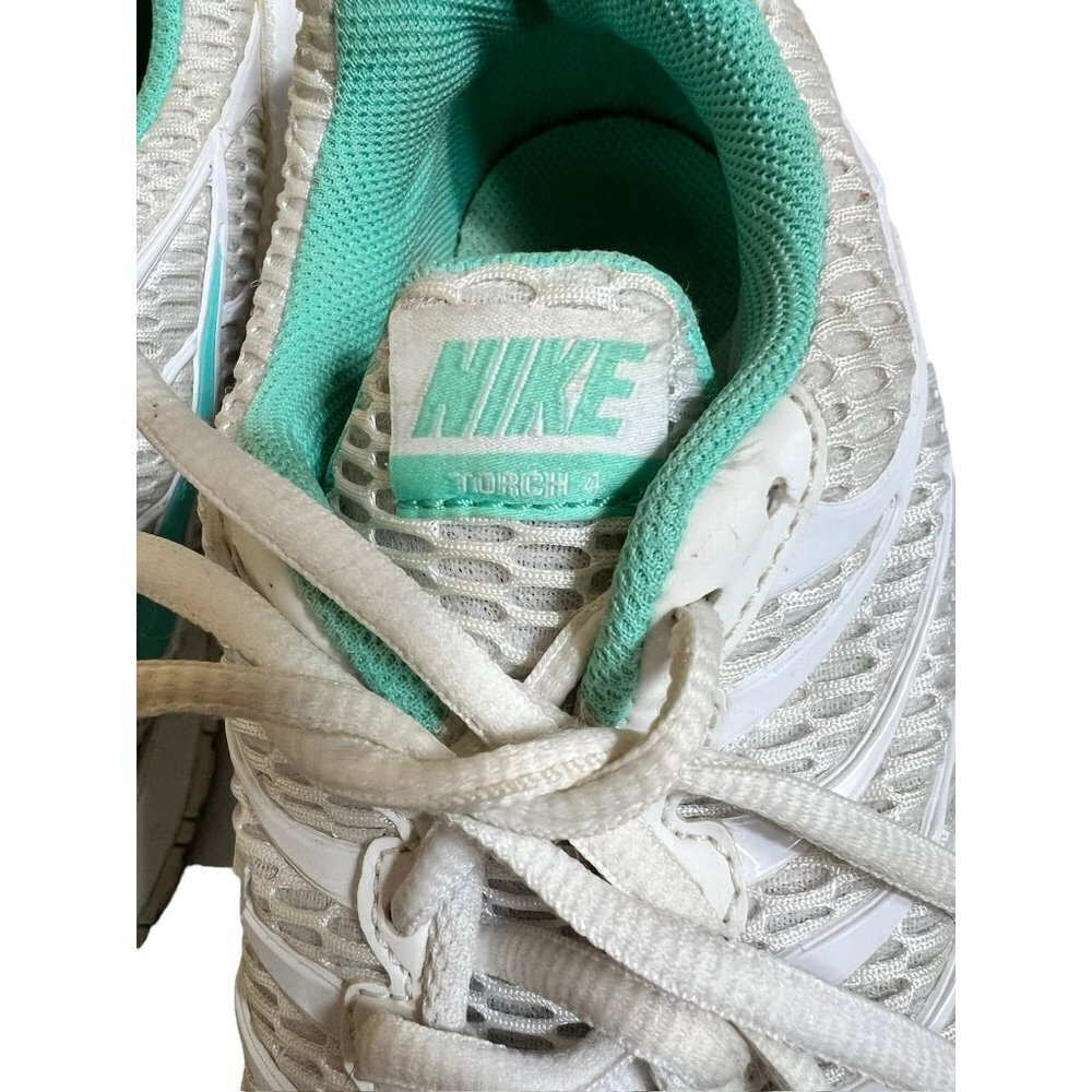 Nike Air Max Torch 4 Womens White Turquoise Running Shoes - Picture 4 of 9
